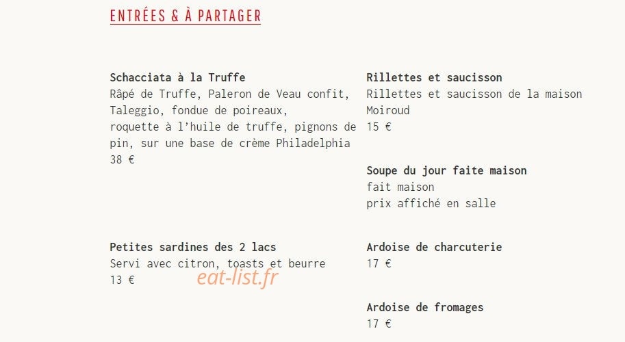 Chalet des 2 Lacs — carte page 1