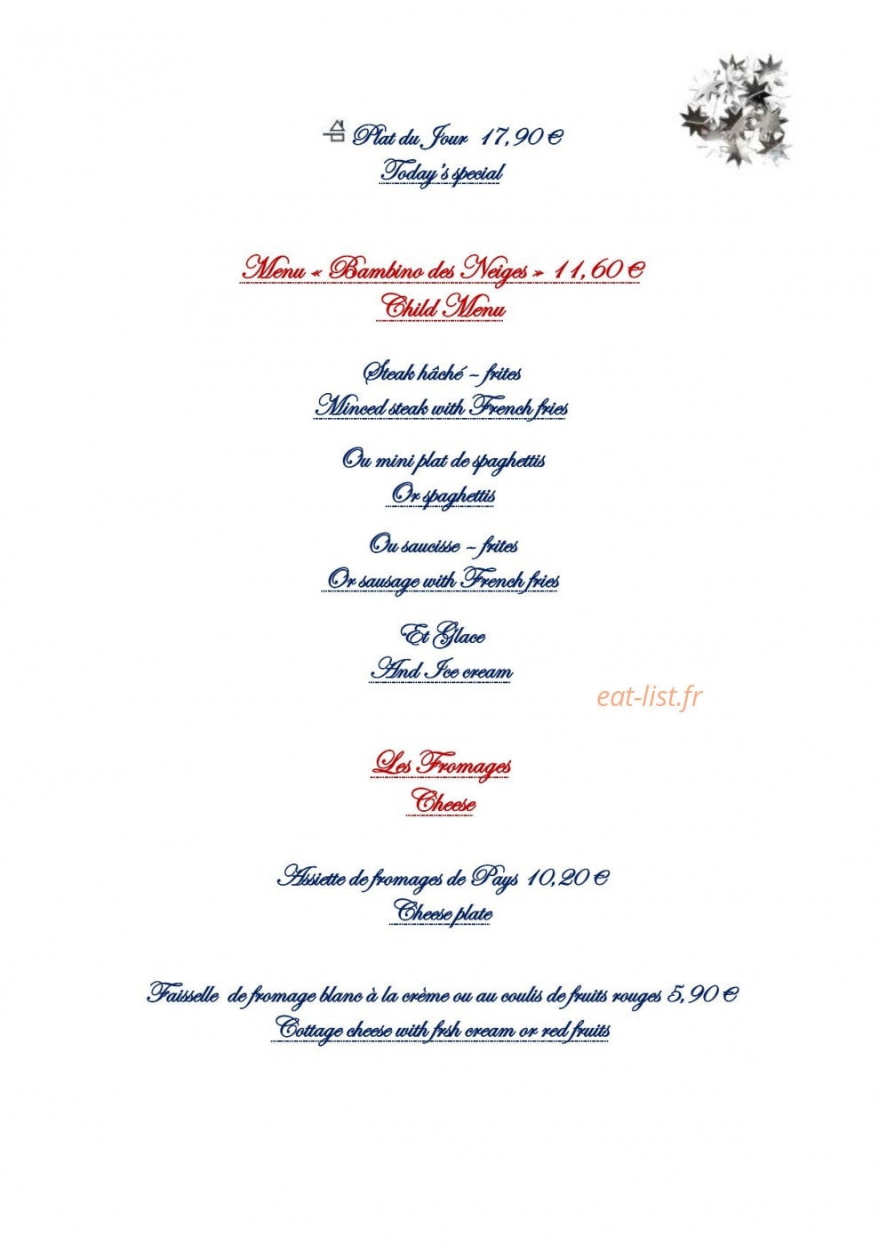 Chalet des 2 Ours — carte page 4