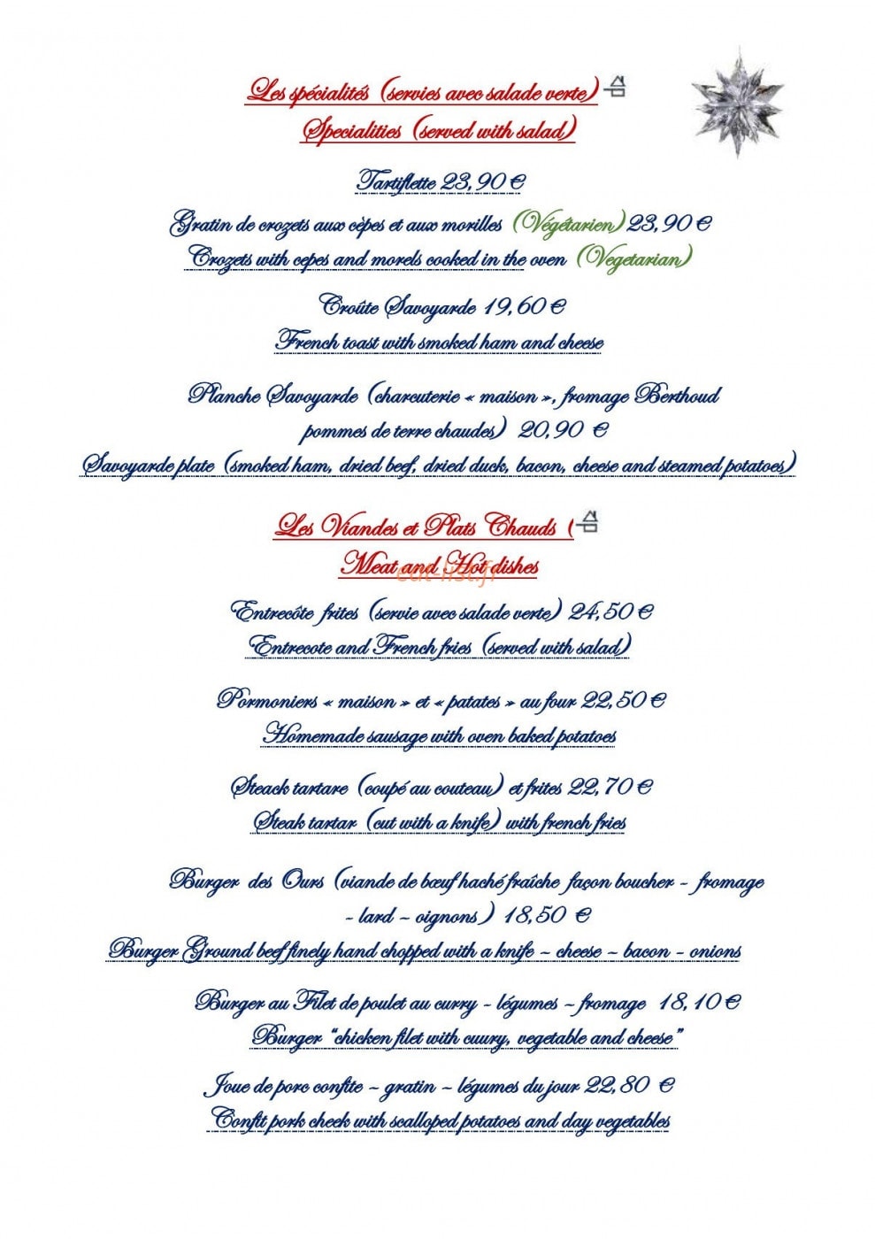 Chalet des 2 Ours — carte page 3