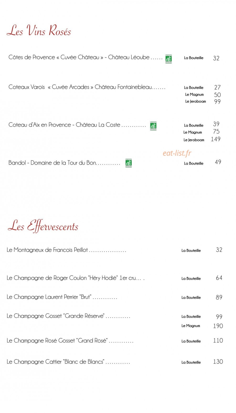 Chez Pépé Nicolas — carte page 11