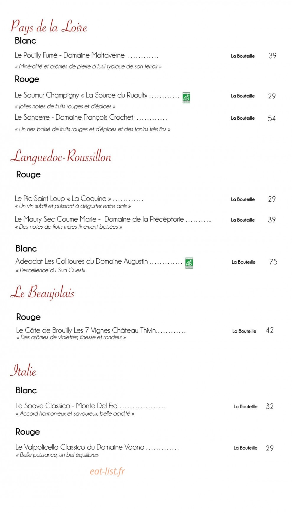 Chez Pépé Nicolas — carte page 10