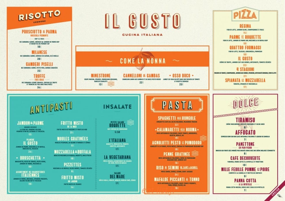 Il Gusto — carte page 1