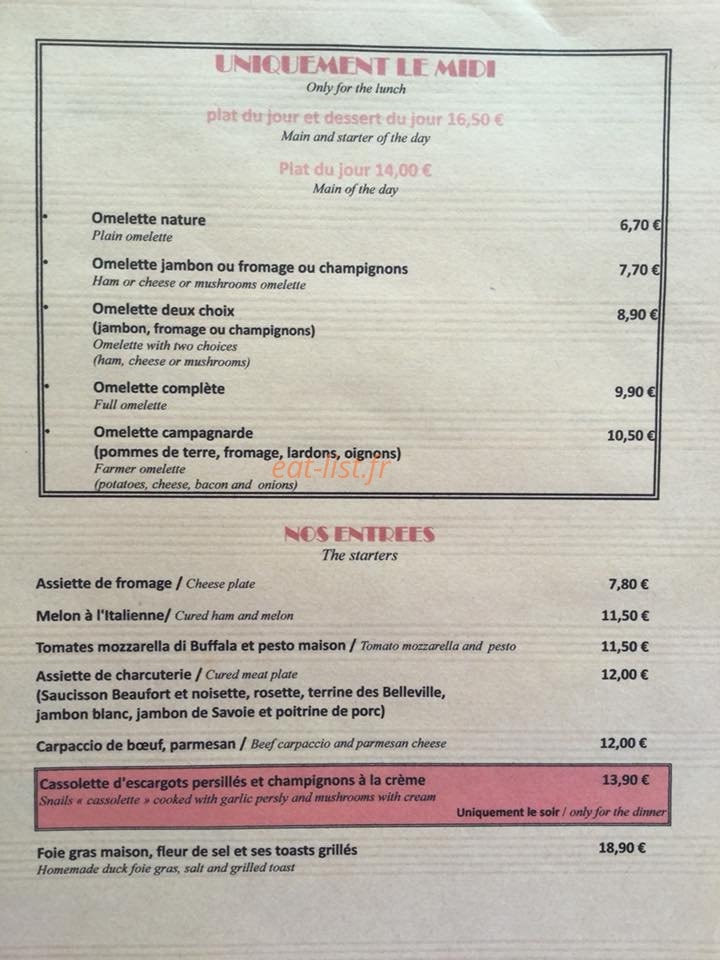 La Chouette — carte page 1