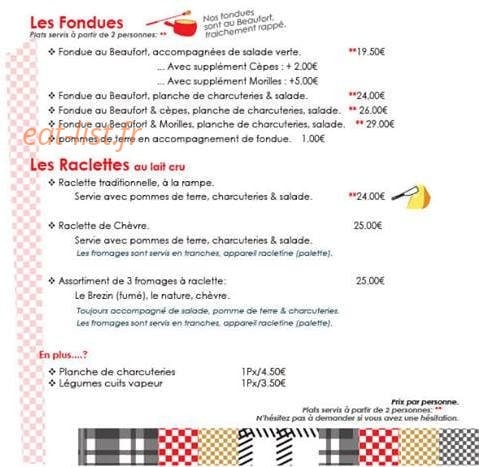 La Fromagerie des Belleville — carte page 2