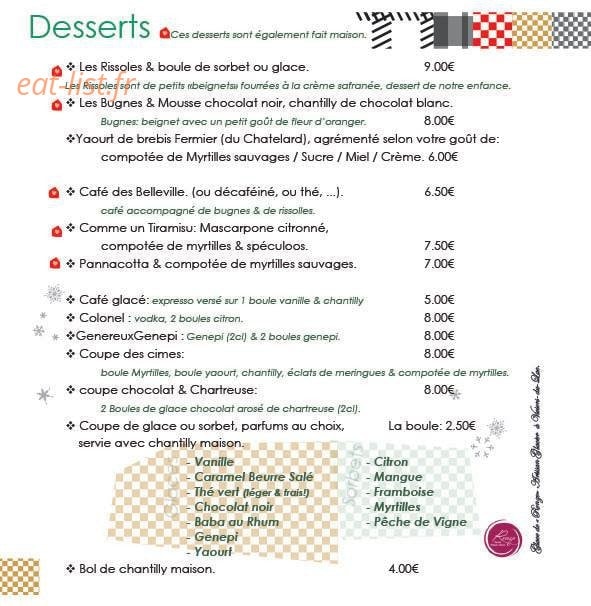 La Fromagerie des Belleville — carte page 3