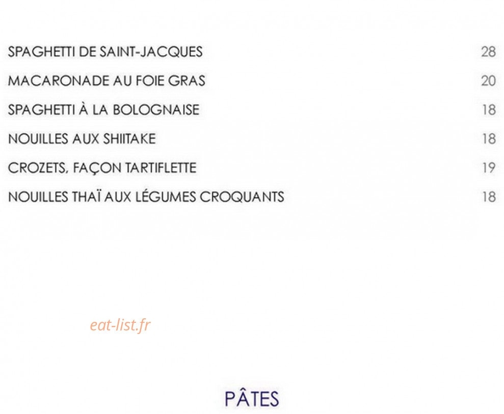La Fruitiere — carte page 2