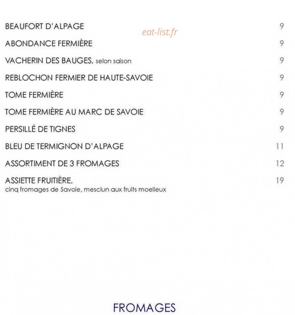 La Fruitiere — carte page 4