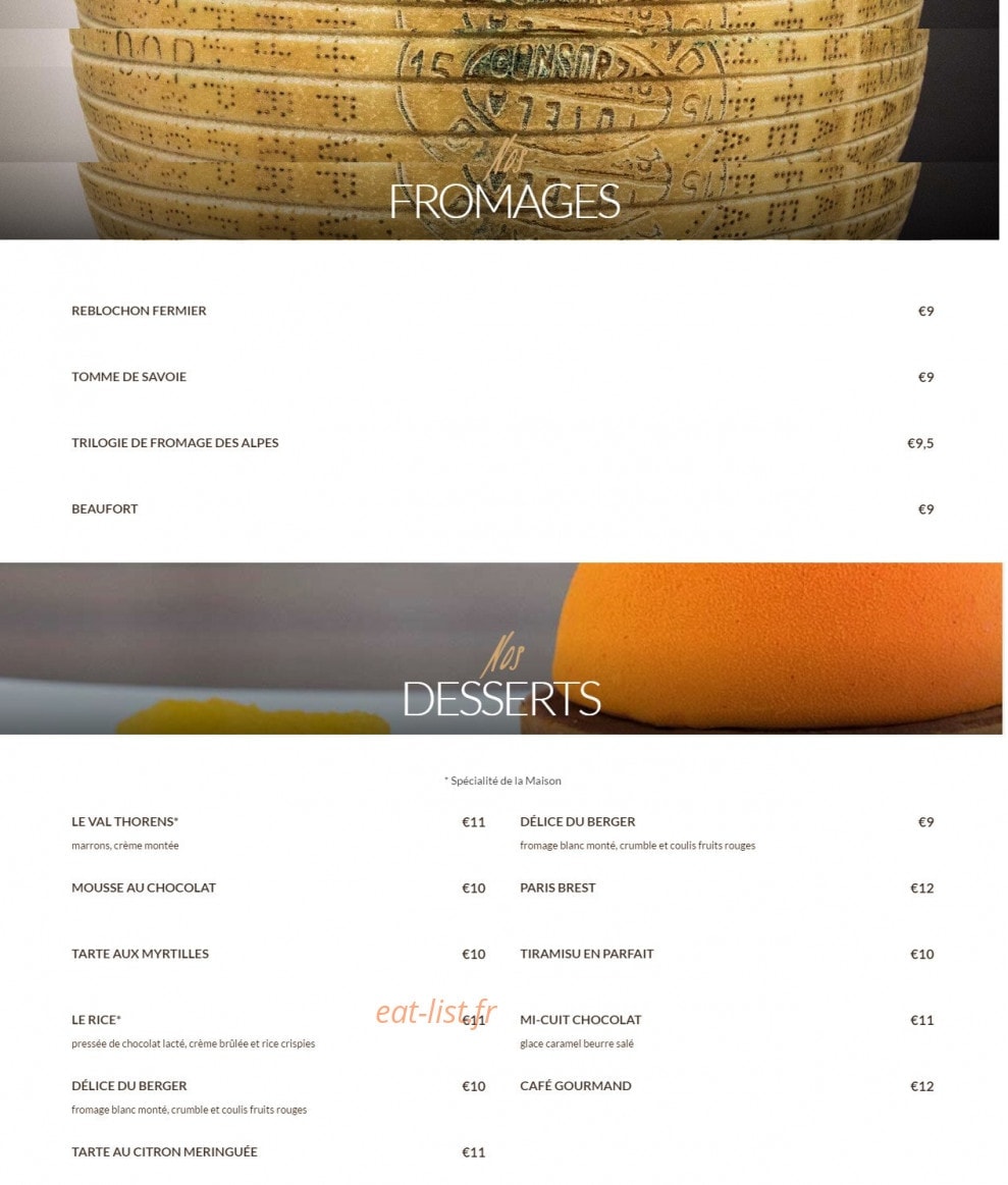 La Maison Val Thorens — carte page 5