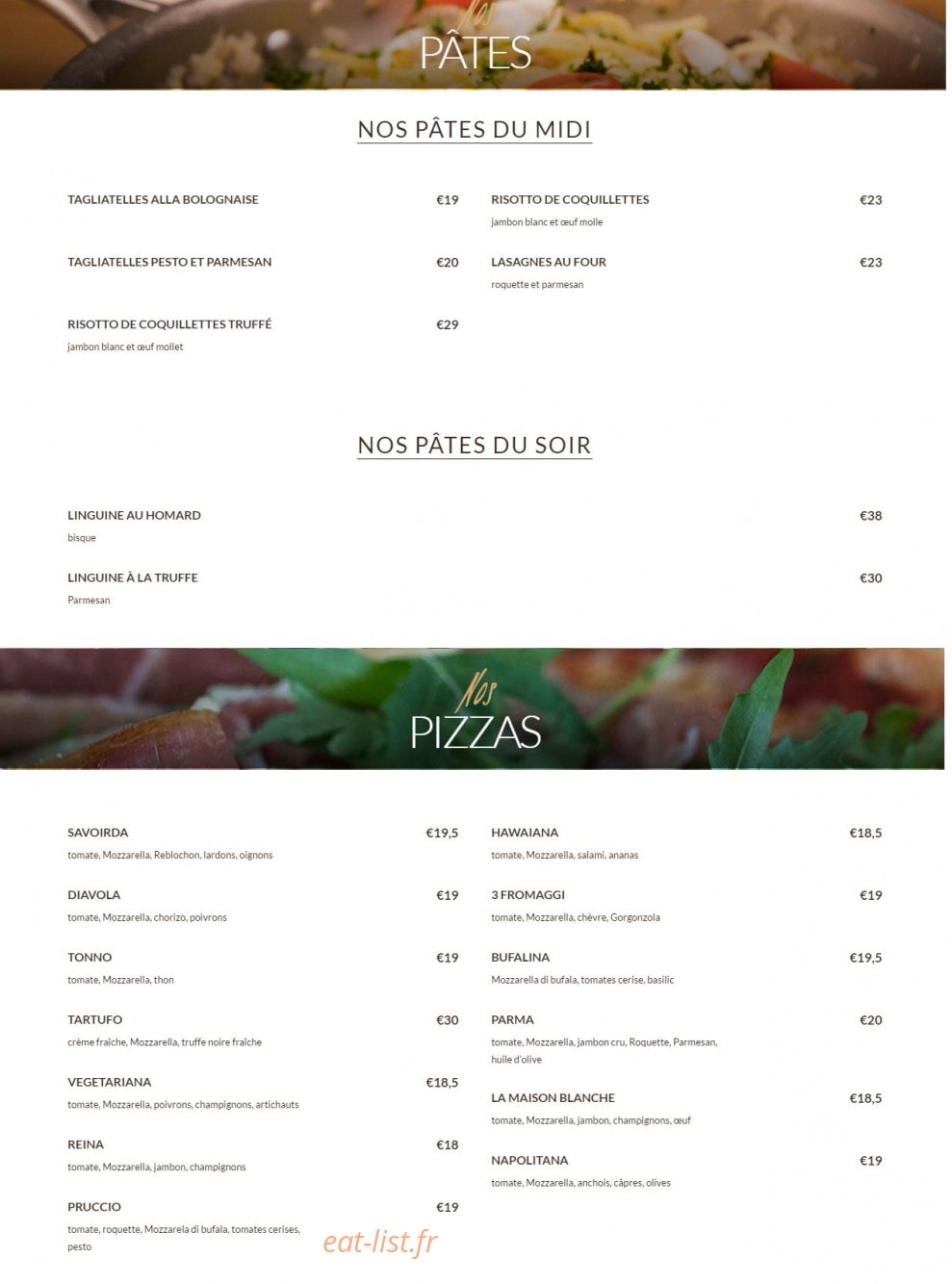 La Maison Val Thorens — carte page 4