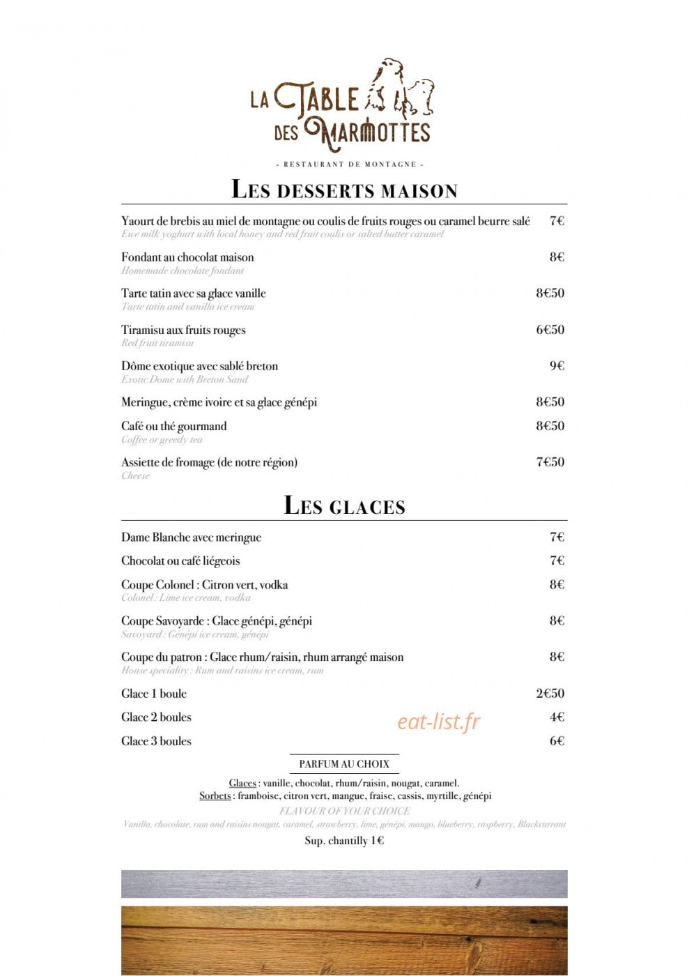 La Table des Marmottes — carte page 5
