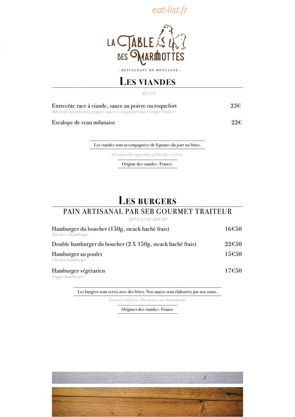 La Table des Marmottes — carte page 3
