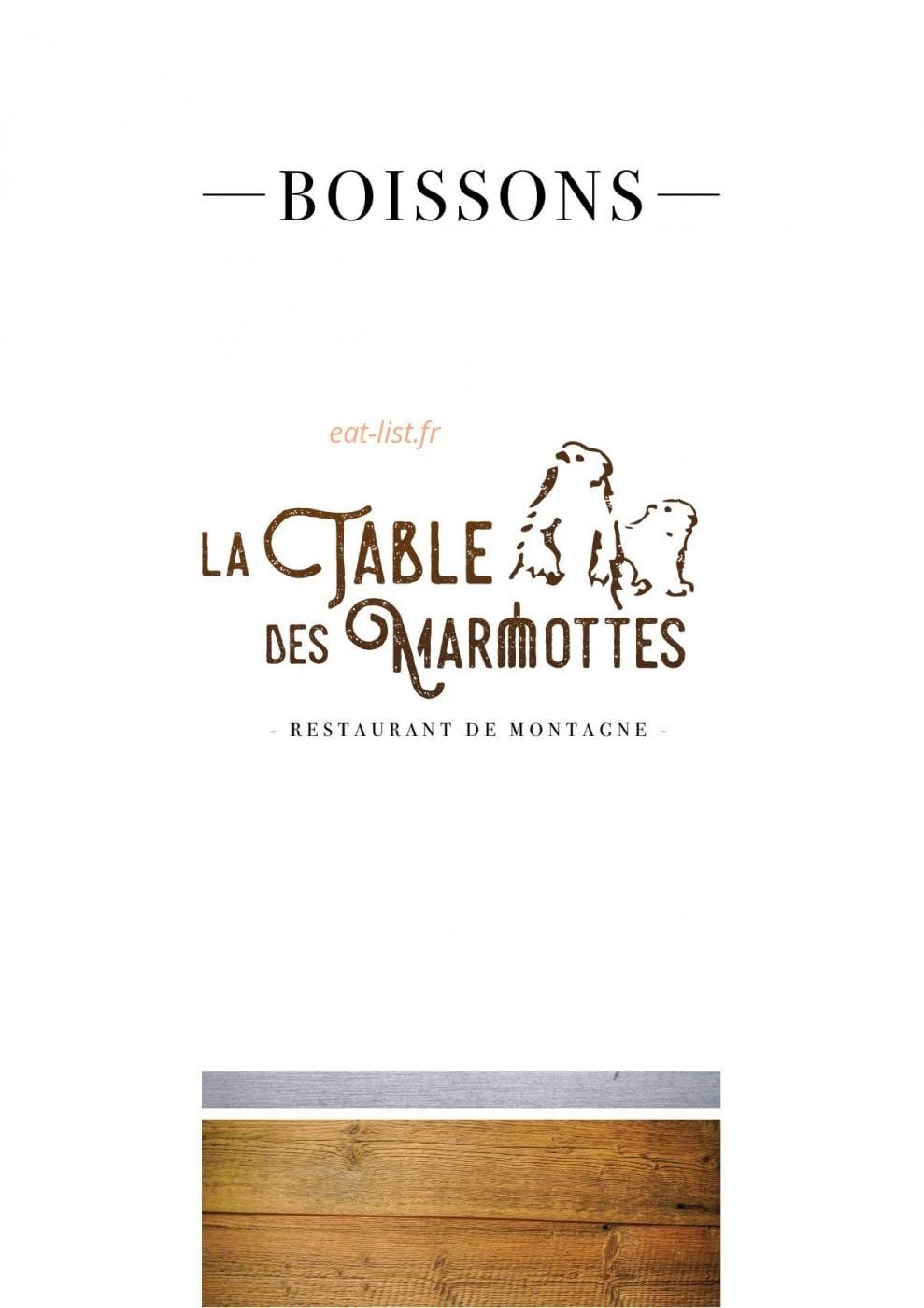 La Table des Marmottes — carte page 6
