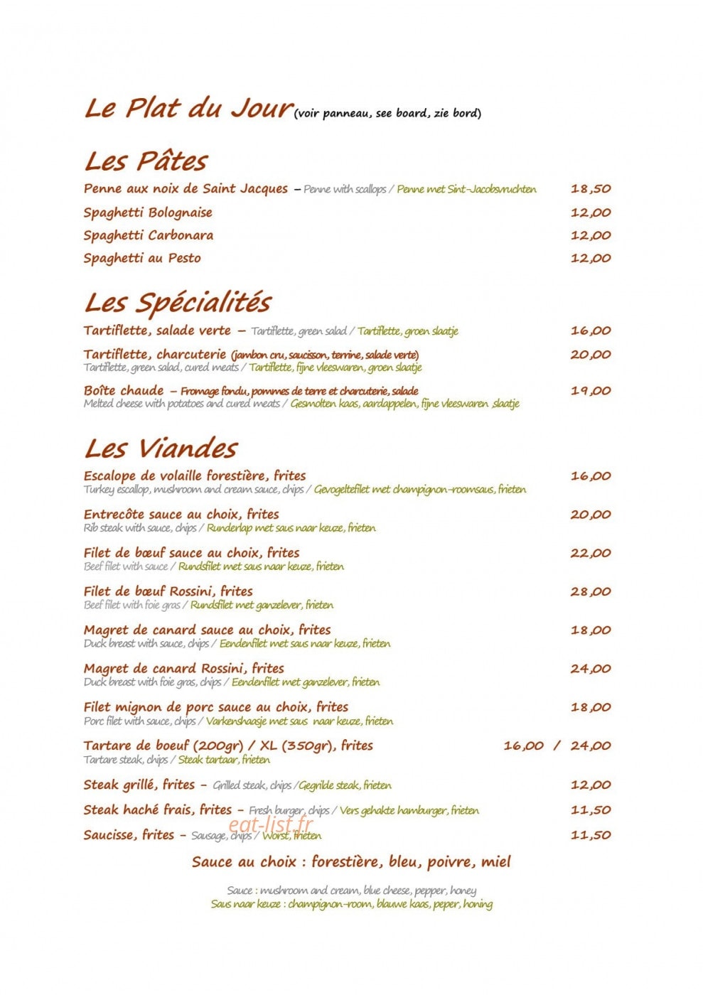 Le chalet des neiges — carte page 1