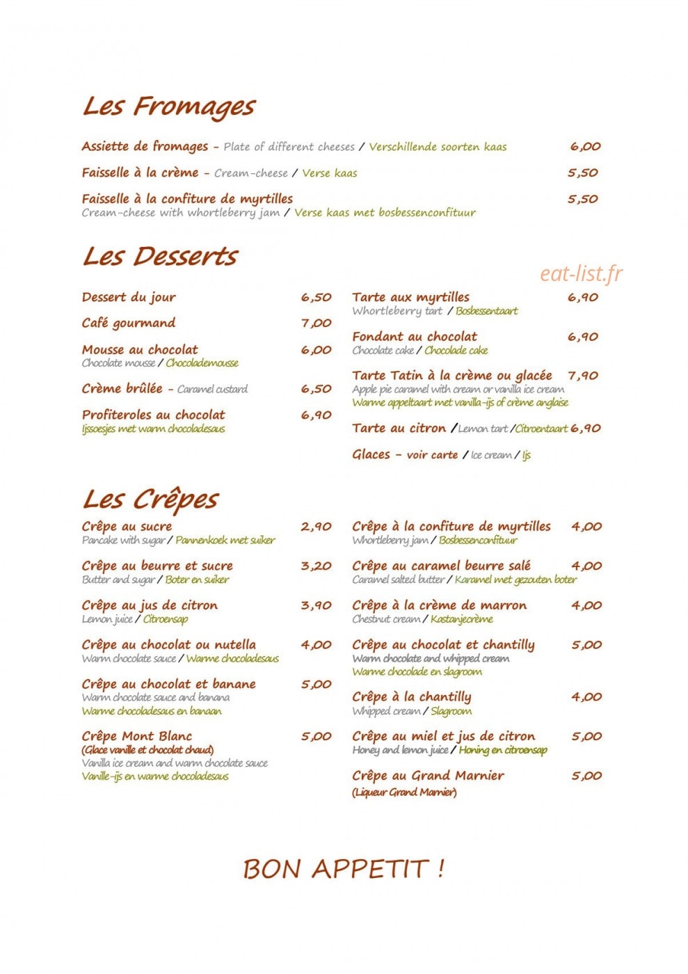 Le chalet des neiges — carte page 3