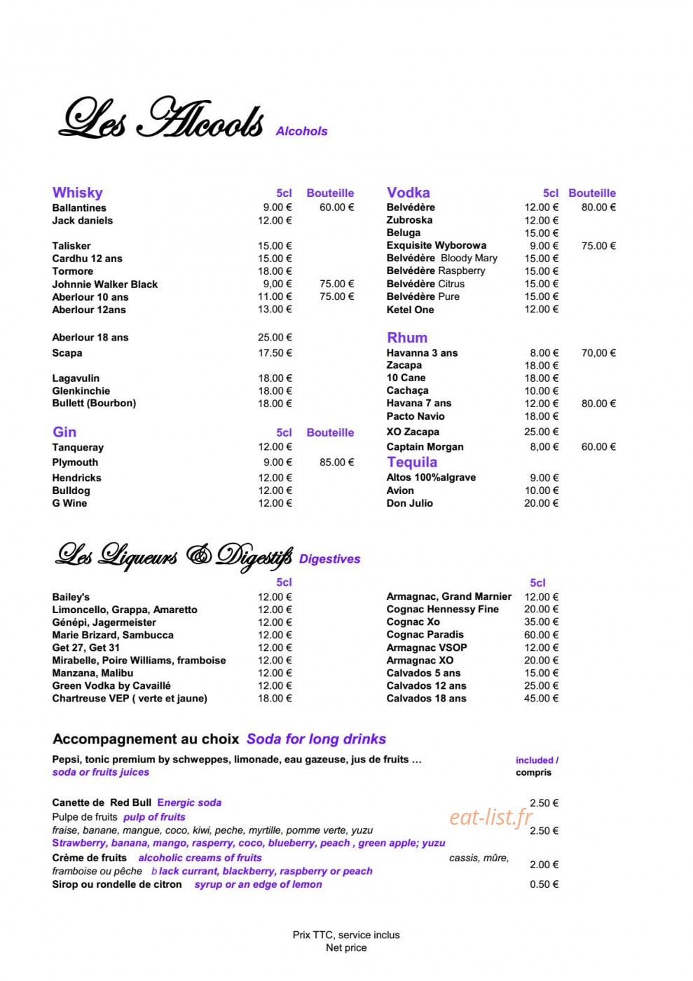 Le Cocon des Neiges — carte page 17