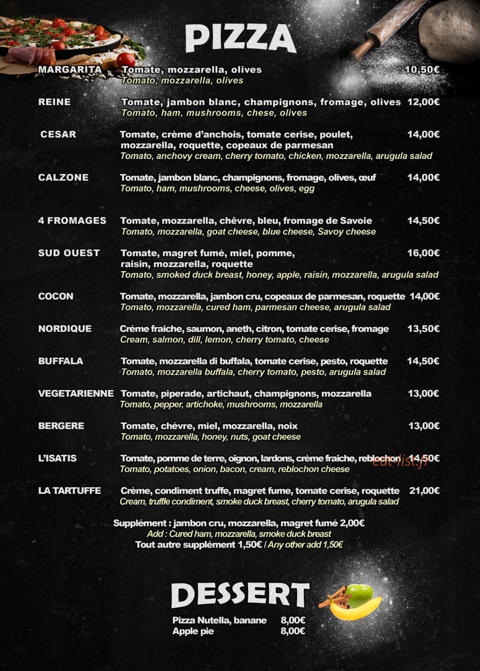 Le Cocon des Neiges — carte page 20