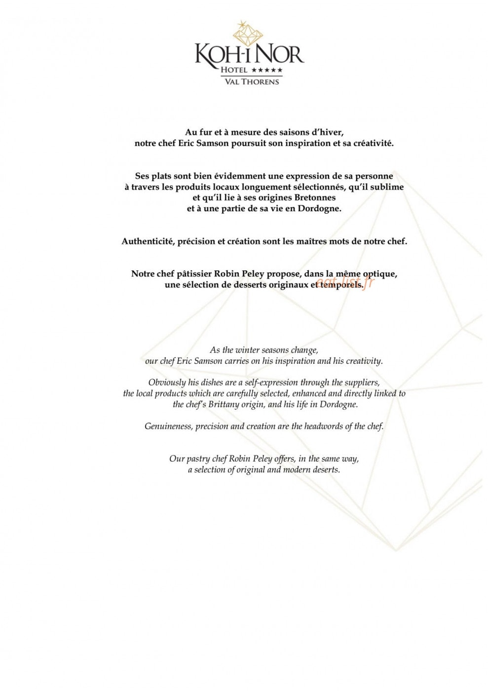 Le Diamant Noir — carte page 4