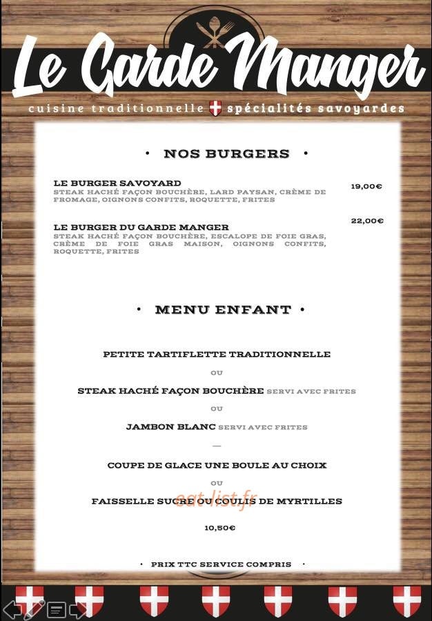 Le garde manger — carte page 3