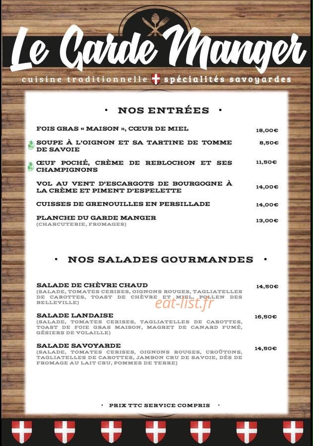 Le garde manger — carte page 2