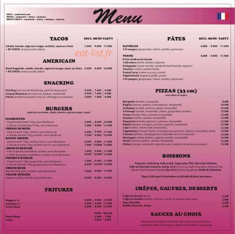 Le Premio — carte page 1