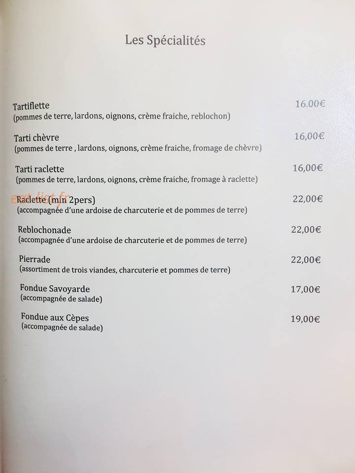 Le Yéti — carte page 1