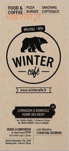Winter Café — carte page 1
