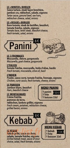 Winter Café — carte page 4