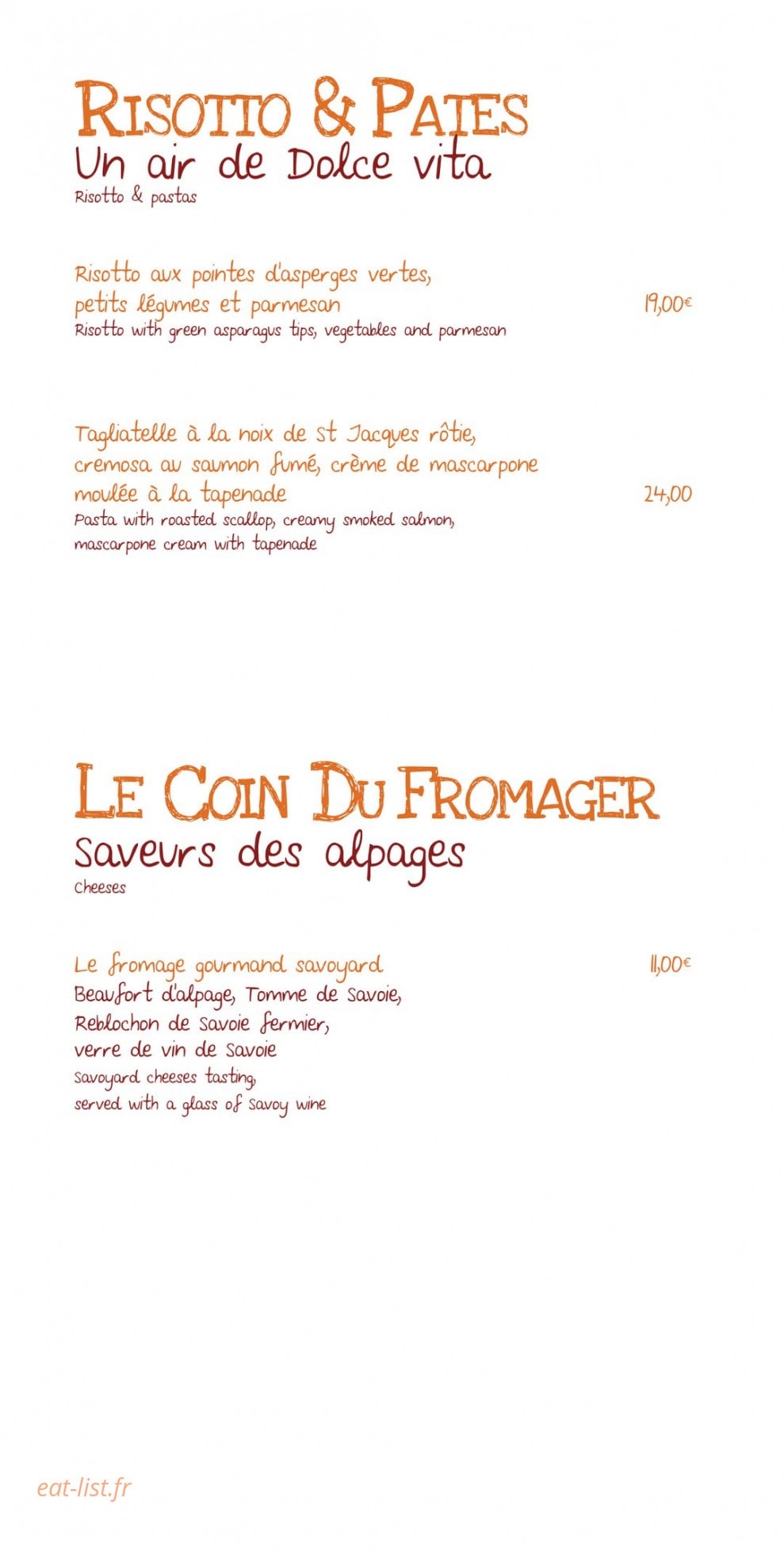 La Cabane — carte page 6