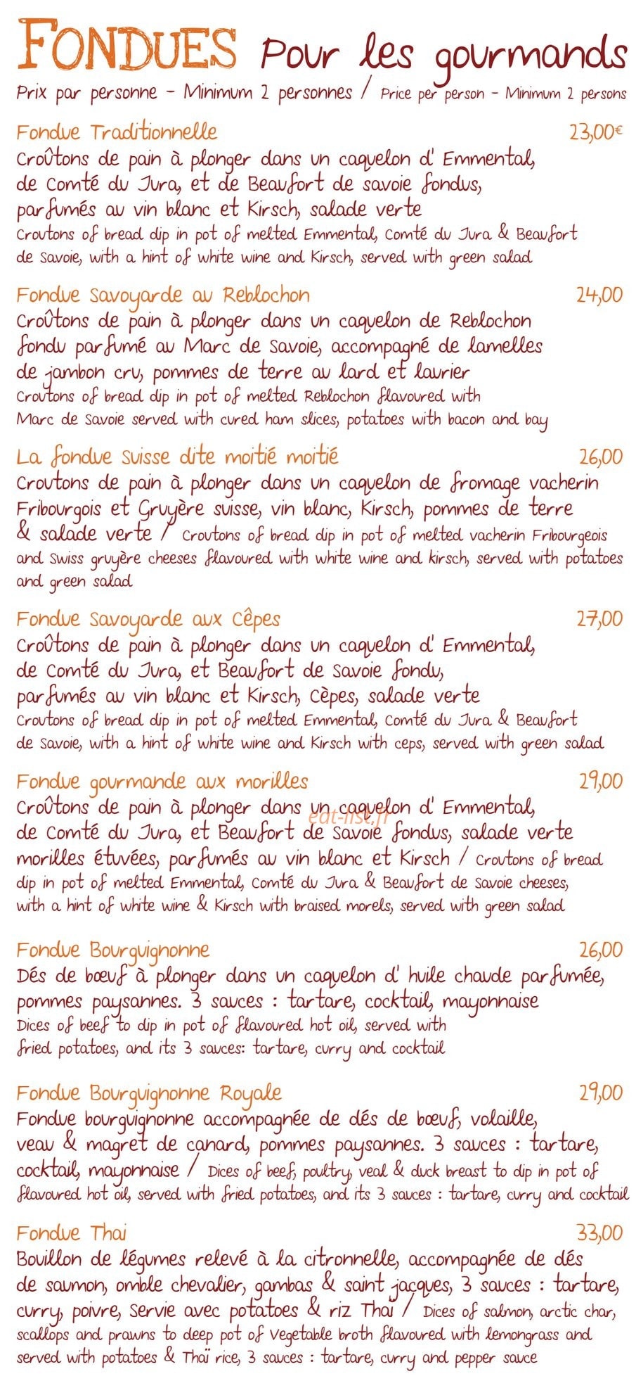 La Cabane — carte page 4