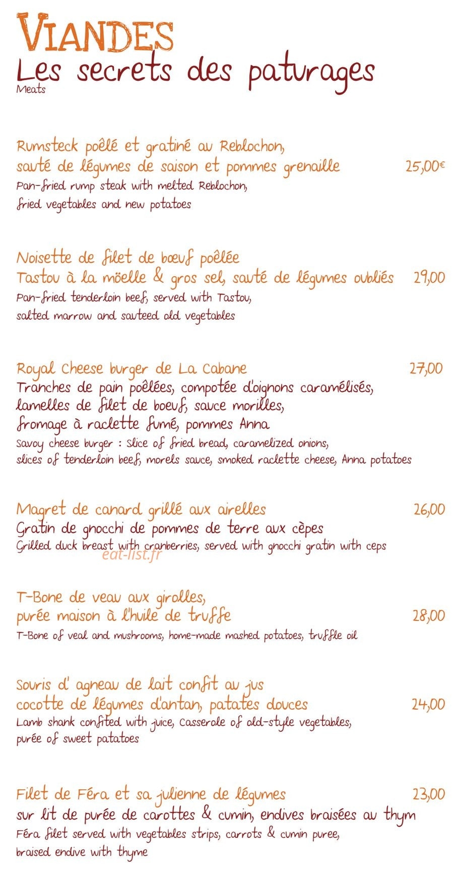 La Cabane — carte page 5