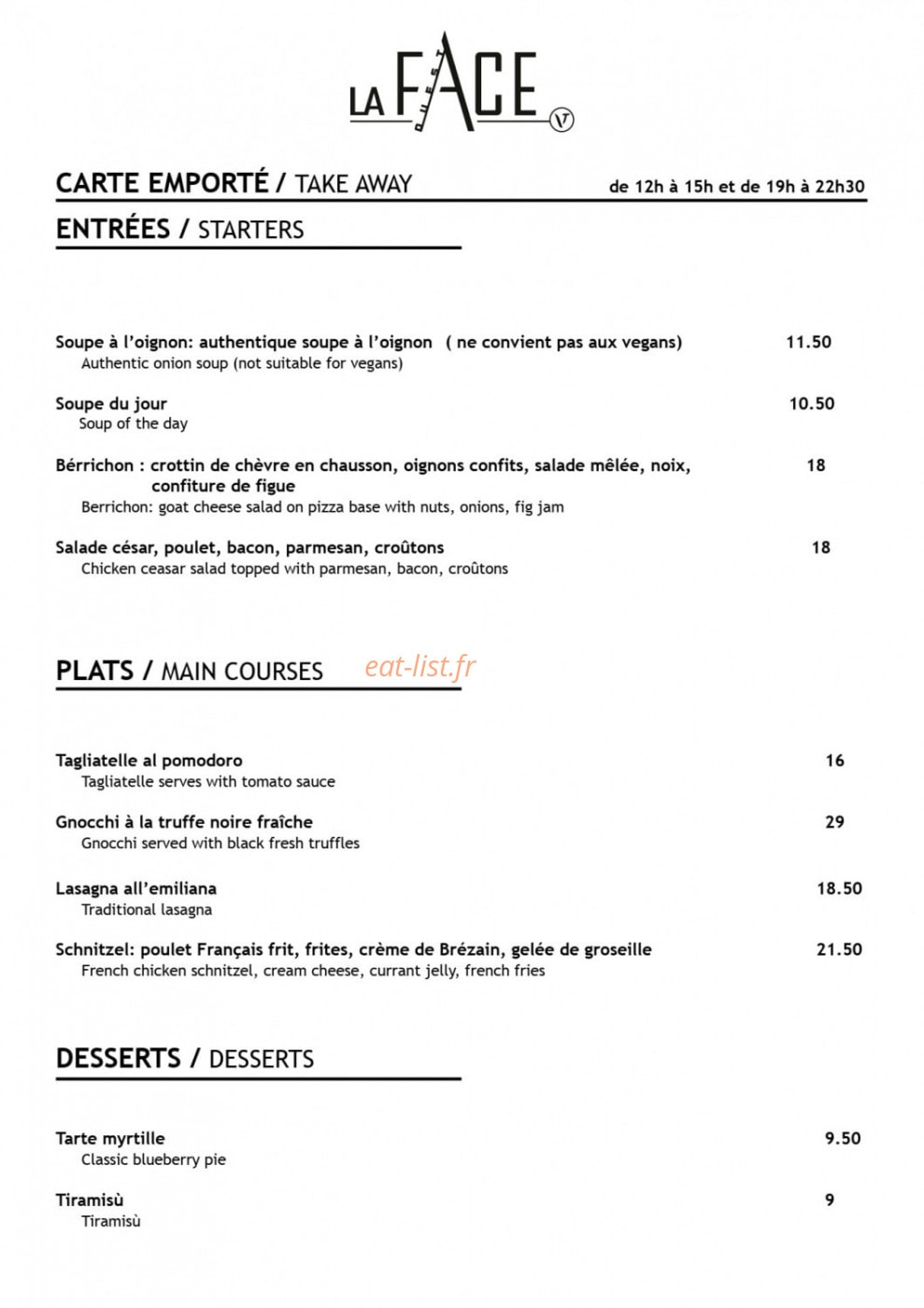 La Face Ouest — carte page 6