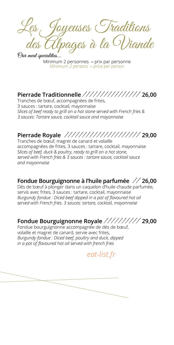 La Joyeuse Fondue — carte page 5