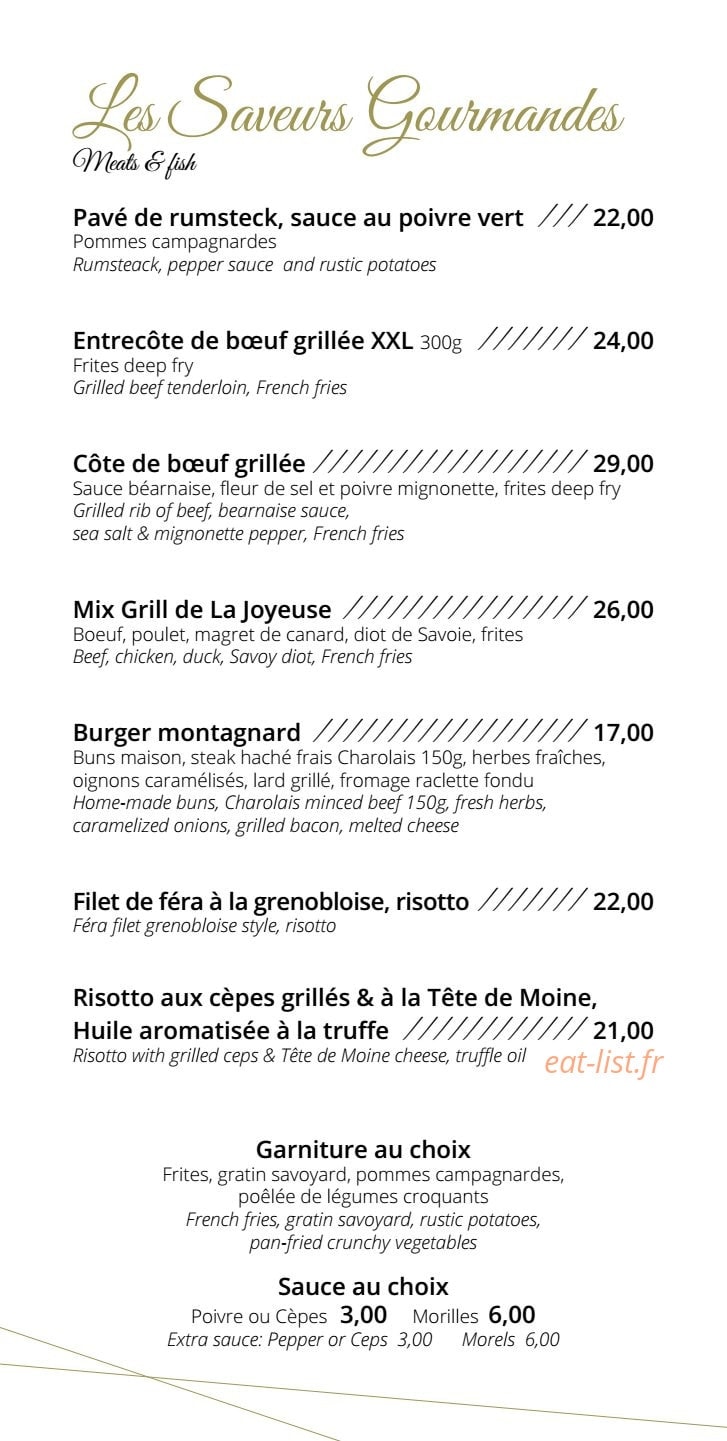 La Joyeuse Fondue — carte page 6