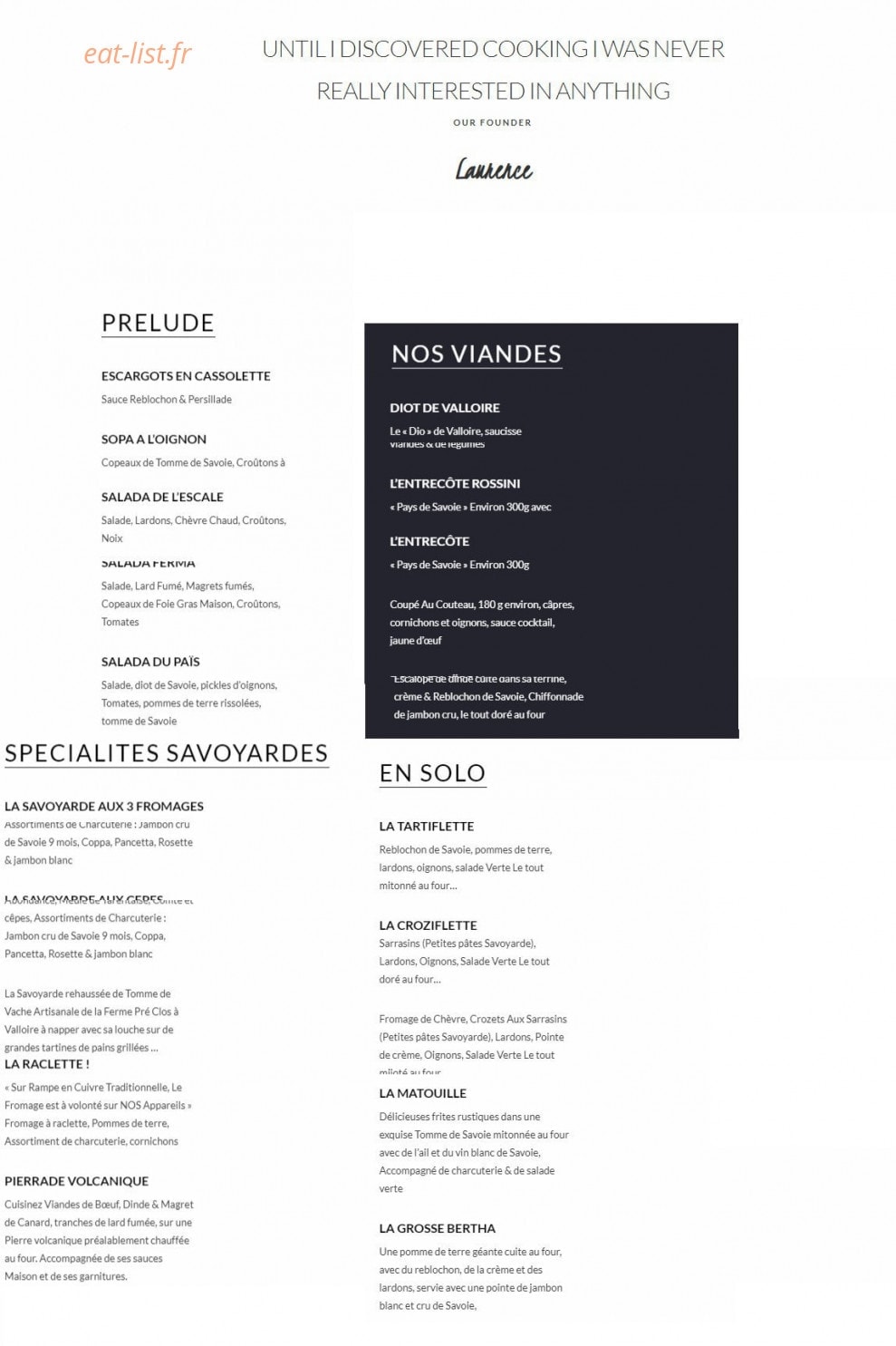 L'Escale — carte page 1