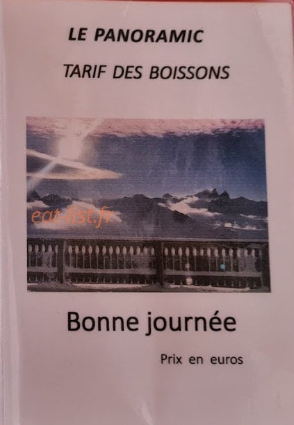 Le Panoramic — carte page 1