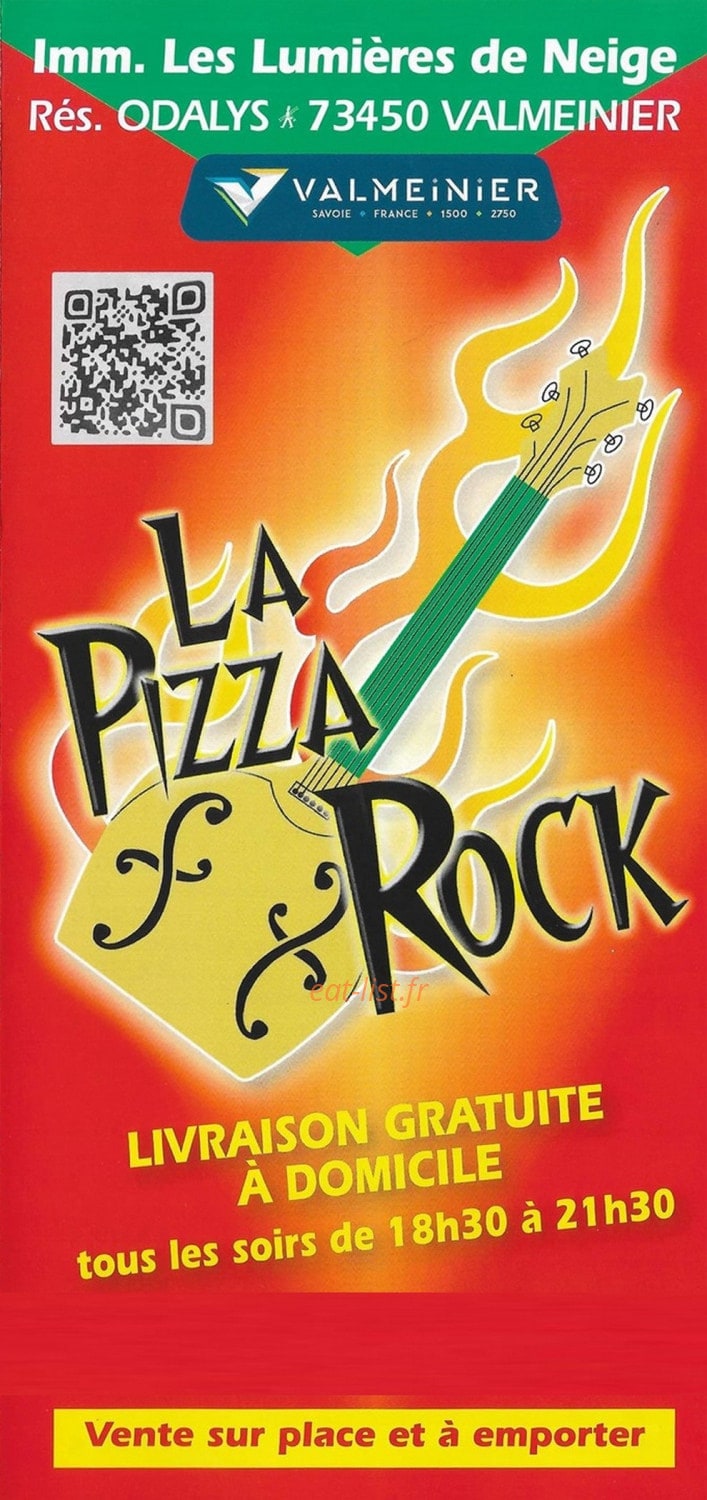Pizza Rock — carte page 1