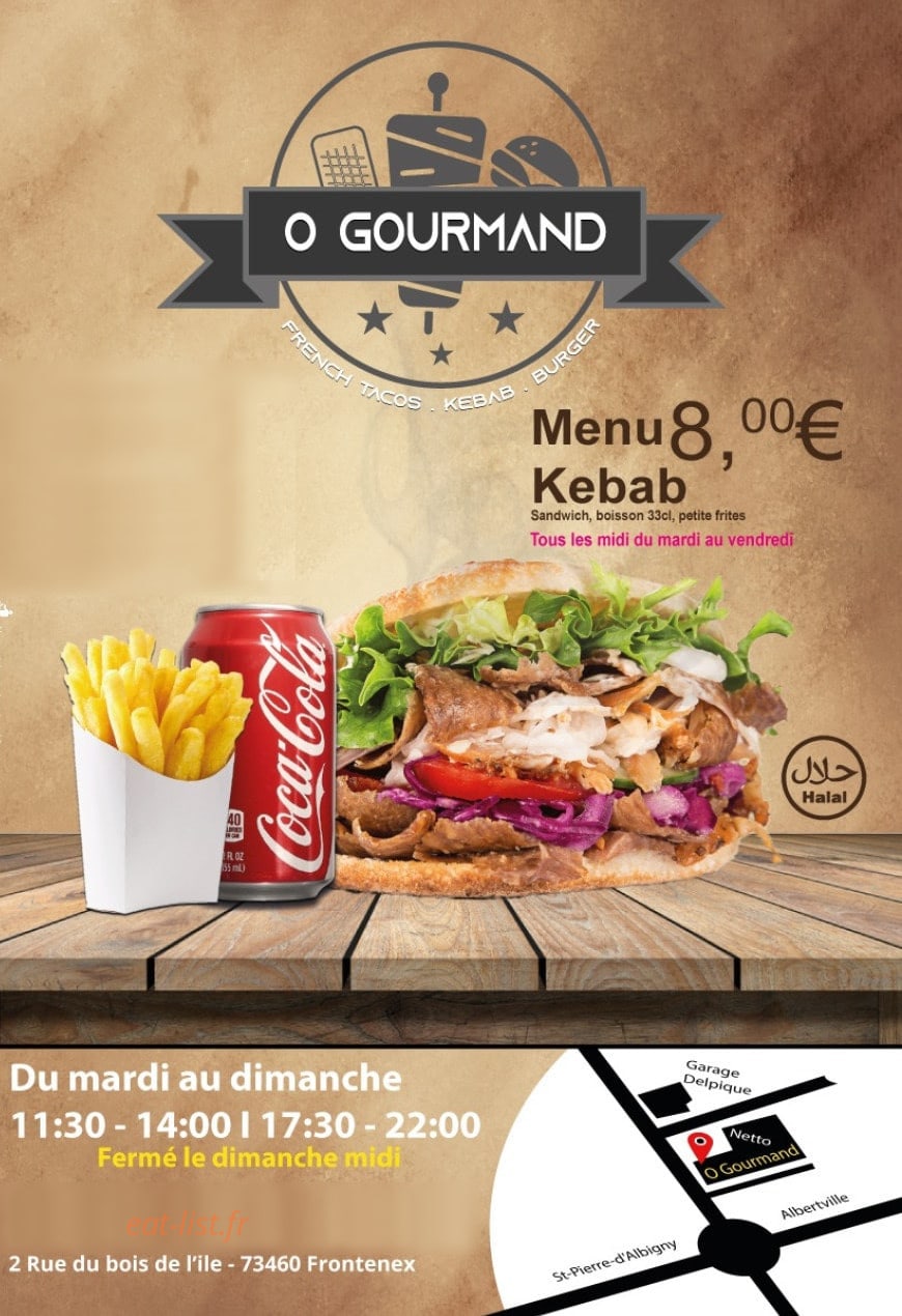 O gourmand — carte page 1