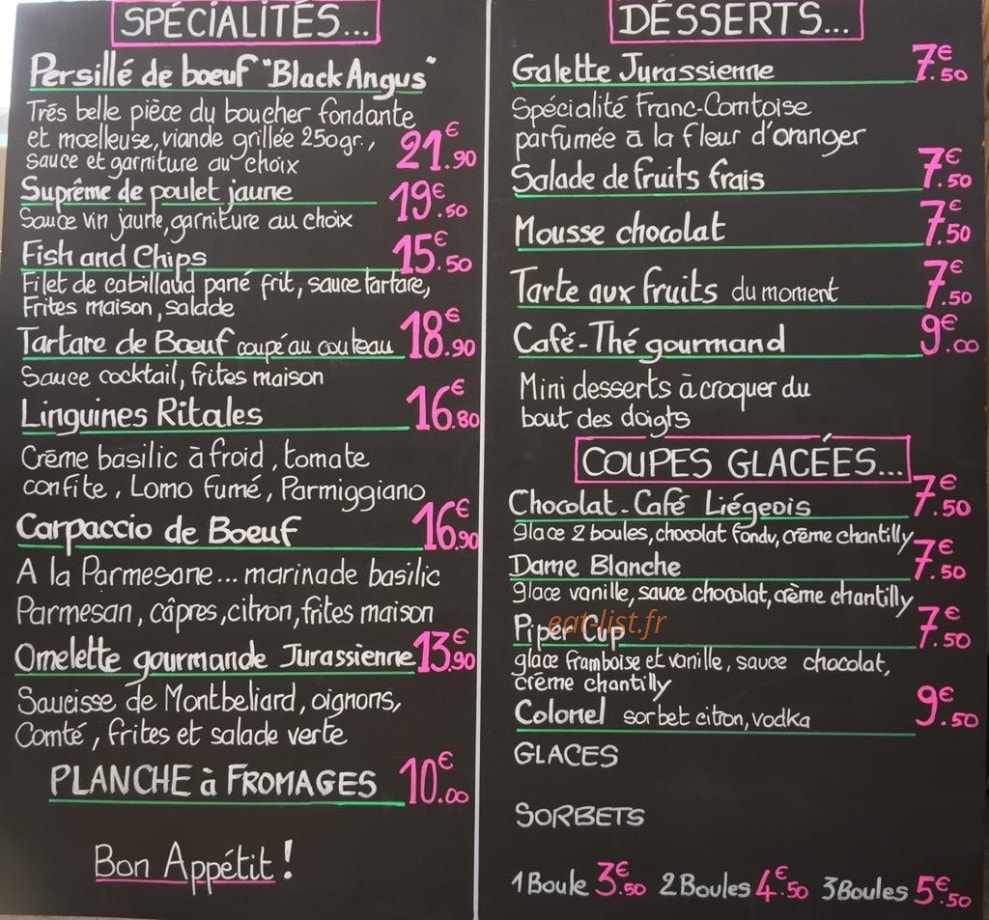 Piper Pub — carte page 3