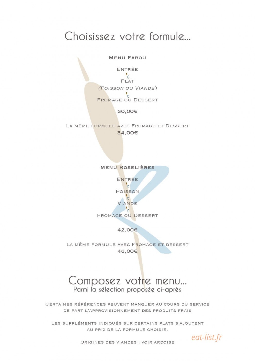 Les Roselières — carte page 1
