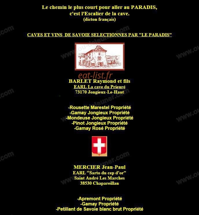 Le Paradis — carte page 6