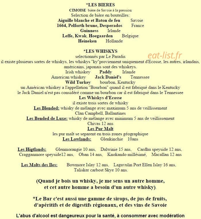 Le Paradis — carte page 9