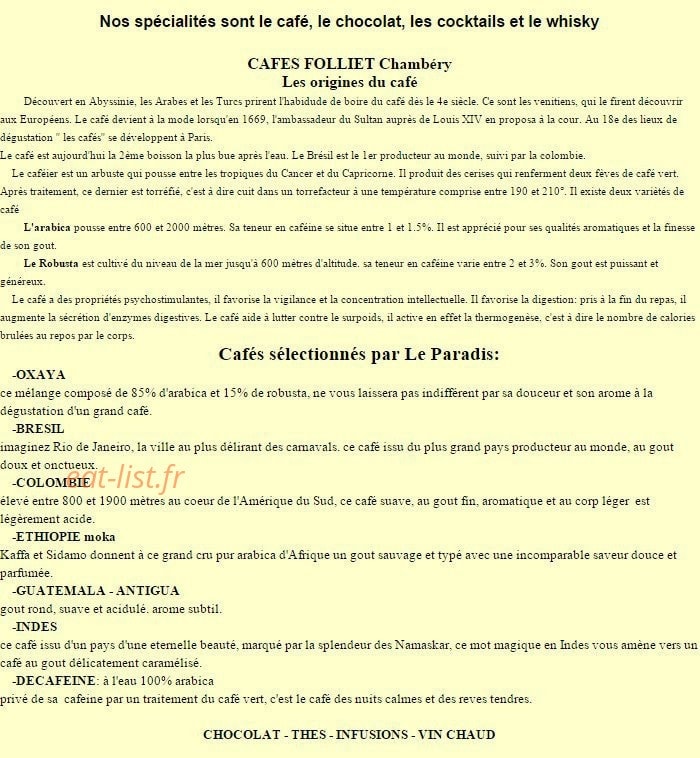 Le Paradis — carte page 8