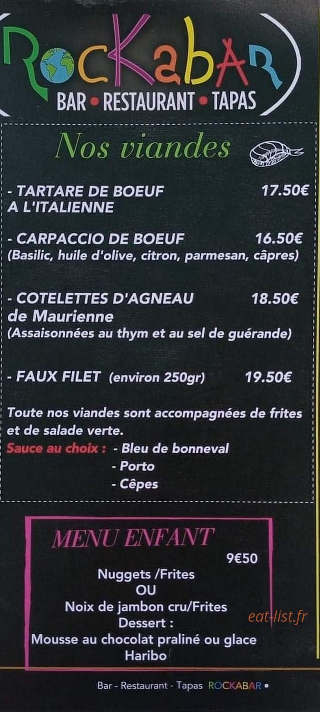 Le Rockabar — carte page 2