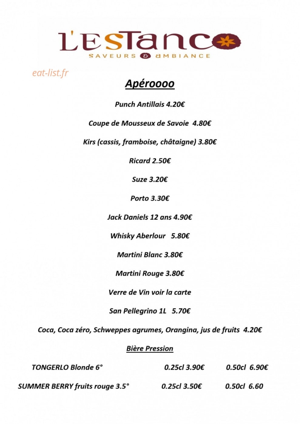 L'Estanco — carte page 10