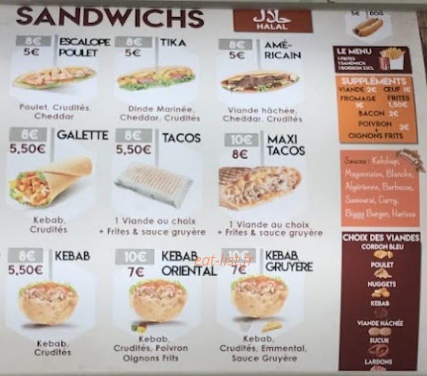 Kebab Land — carte page 2