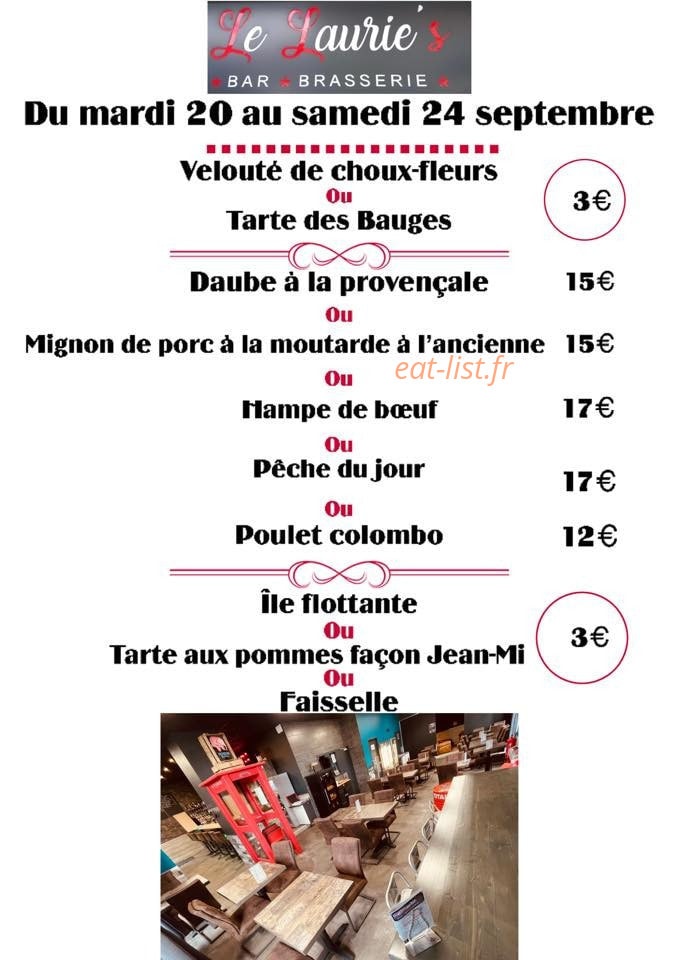 Le Laurie's — carte page 1