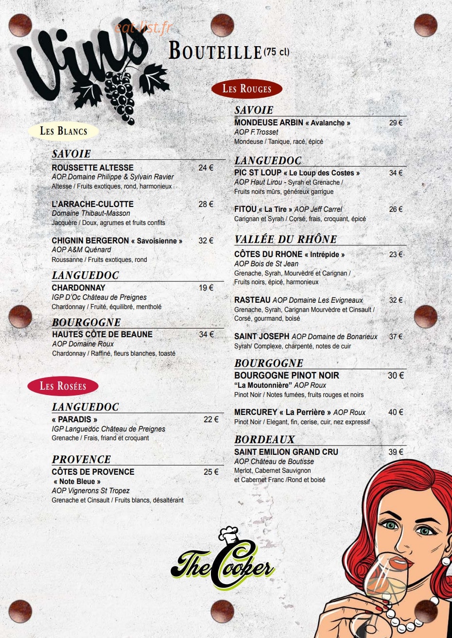 The Cooker — carte page 4