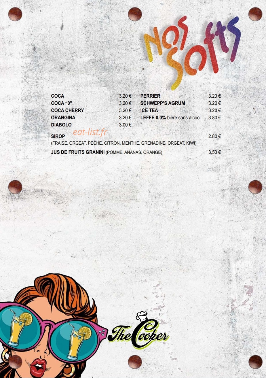 The Cooker — carte page 5