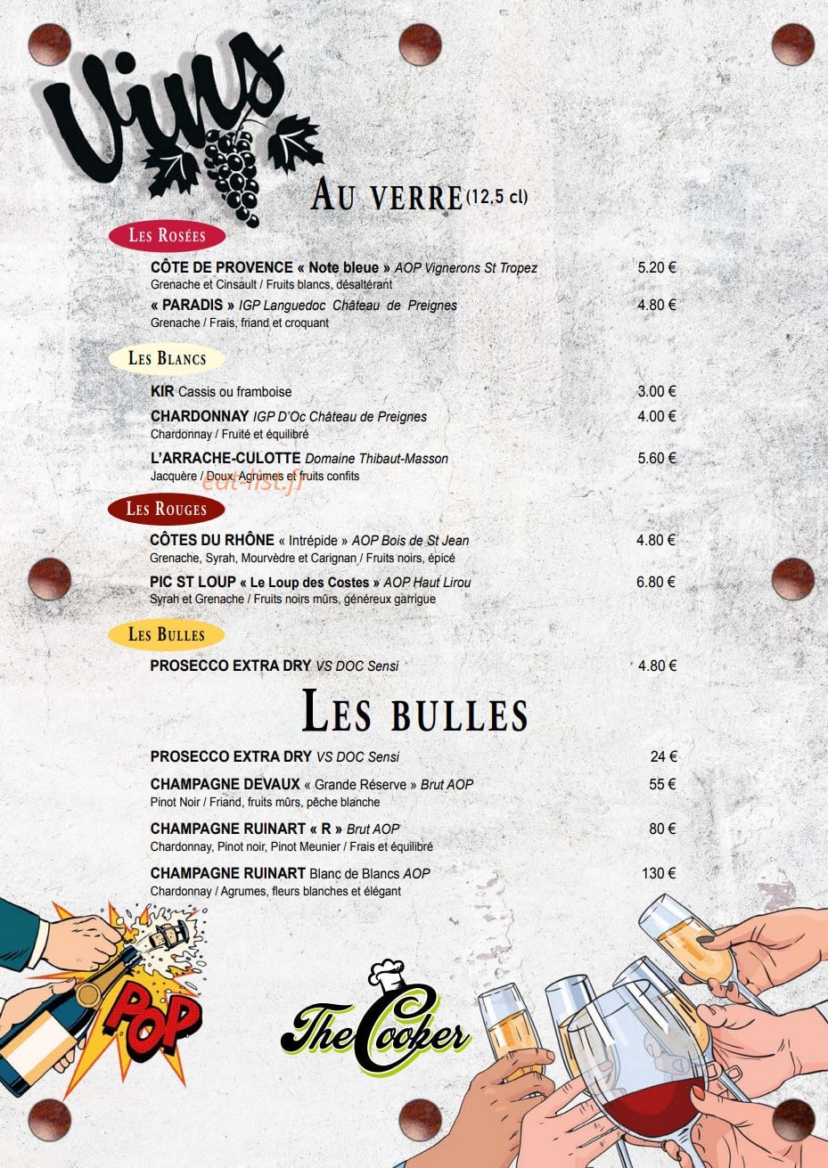 The Cooker — carte page 3