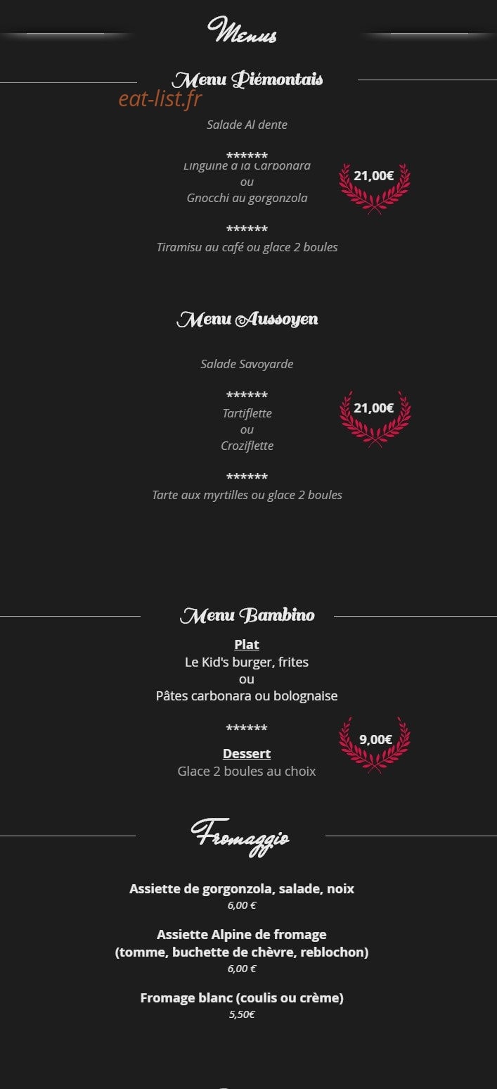 Al dente — carte page 3